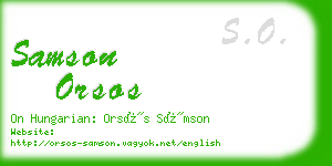 samson orsos business card